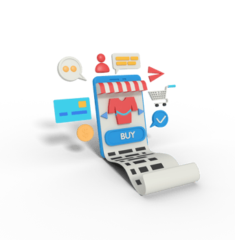 3d Illustration of online shop discount png