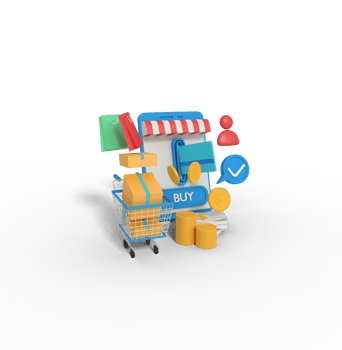 3d Illustration of Shopping Card Payment png
