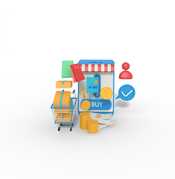 3d Illustration of Shopping Card Payment png