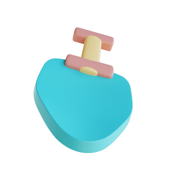3D illustration Sand shovel png