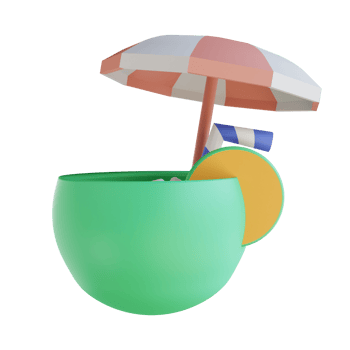 3D illustration coconut ice png