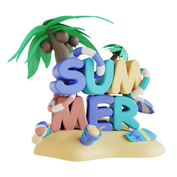 3D illustration summer png
