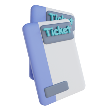 3D illustration holiday ticket png
