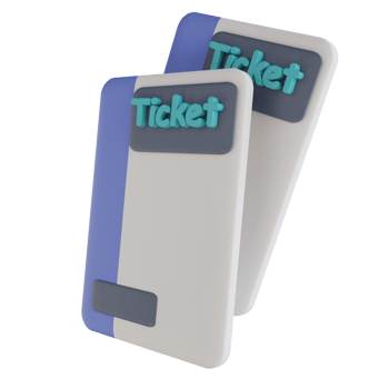 3D illustration holiday ticket png