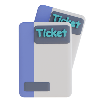 3D illustration holiday ticket png