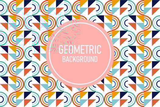 Flat geometric background vector
