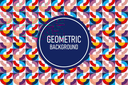 Flat geometric background vector