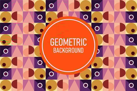 Flat geometric background vector