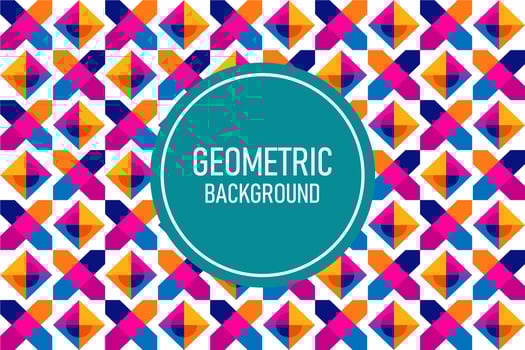 Flat geometric background vector