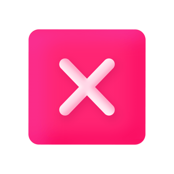 3D Close Icon Cross Exit Sign Element Illustration with Transparent Background png