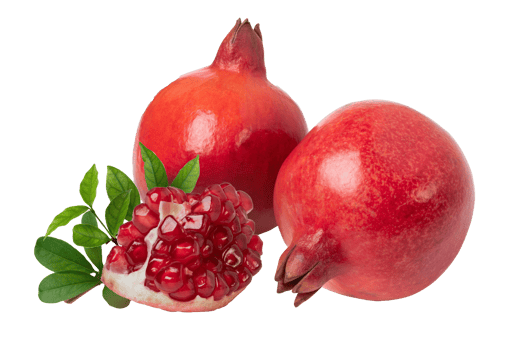 Fresh india pomegranate  isolated on the white background with clipping path. png