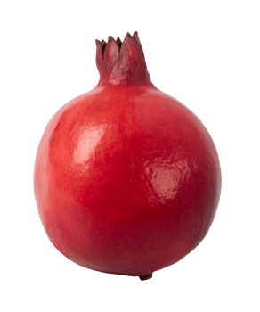 Fresh india pomegranate  isolated on the white background with clipping path. png