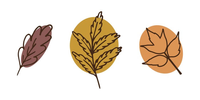 line art autumn vector