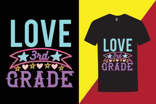 Amazing typography t-shirt for third grade student. cool t shirt for high school,college . typography t shirt design . vector