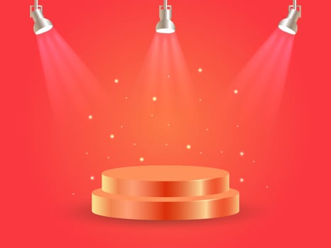 discount podium. Vector illustration