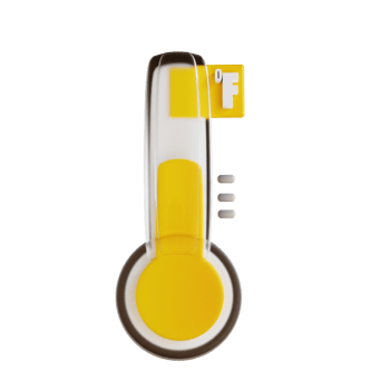 3D illustration Fahrenheit thermometer png