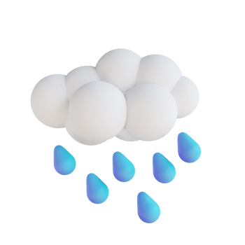 3D illustration heavy rain png