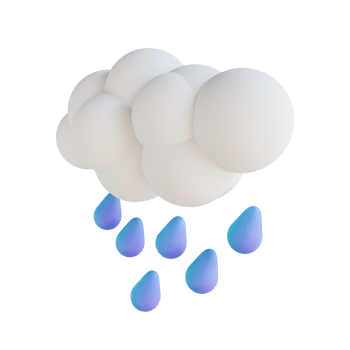3D illustration heavy rain png