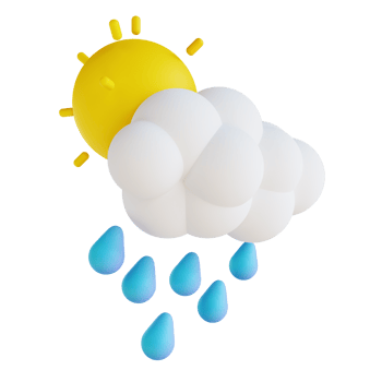 3D illustration light rain png
