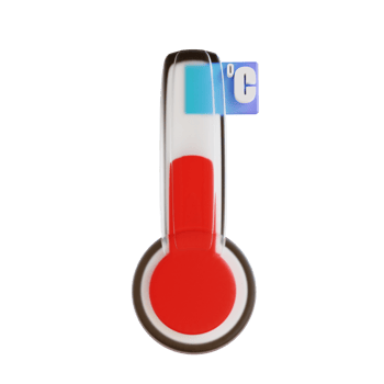 3D illustration hot air temperature png