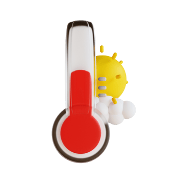 3D illustration hot air temperature png