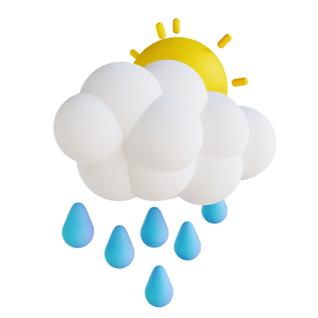 3D illustration light rain png
