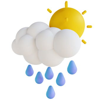 3D illustration light rain png