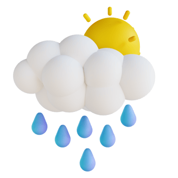 3D illustration light rain png
