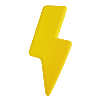 3D illustration lightning png
