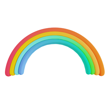 3D illustration rainbow png
