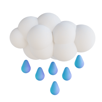 3D illustration rainy weather png