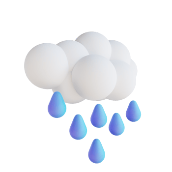 3D illustration rainy weather png