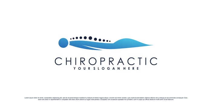 Chiropractic icon logo design inspiration for health care spine with creative concept Premium Vector