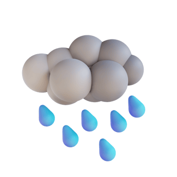 3D illustration night rain png