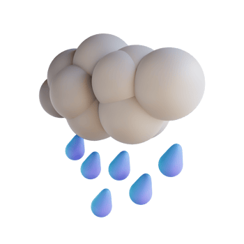 3D illustration night rain png