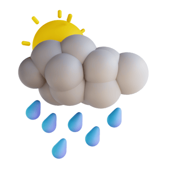 3D illustration light rain png