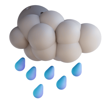 3D illustration night rain png
