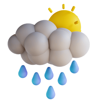 3D illustration light rain png