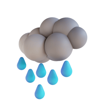 3D illustration heavy rain png
