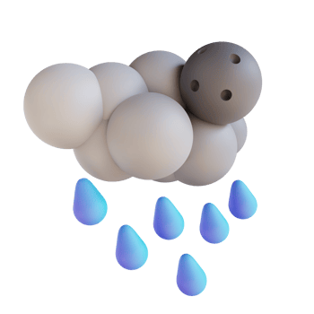 3D illustration night rain png