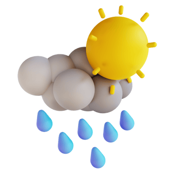 3D illustration light rain png