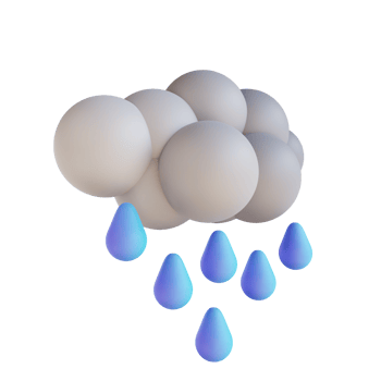 3D illustration heavy rain png