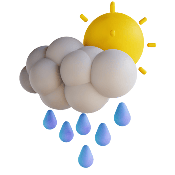 3D illustration light rain png
