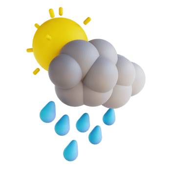3D illustration light rain png