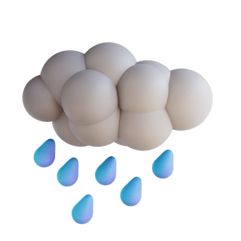 3D illustration heavy rain png