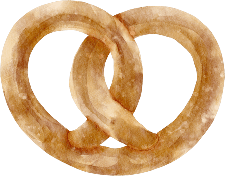 watercolor pretzel clip art png