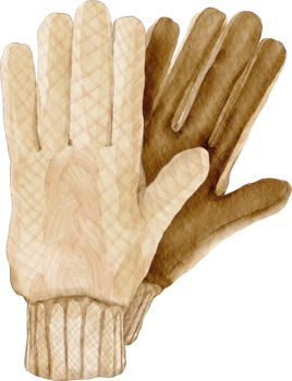 watercolor gloves clip art png