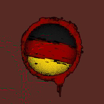 Bloody Flag Germany Iconic Style vector