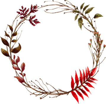 watercolor leaves frame clip art png