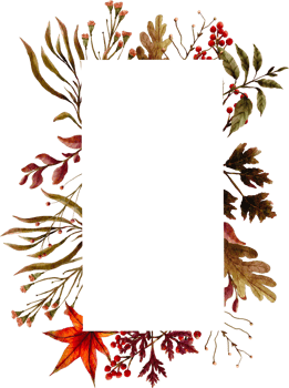 watercolor autumn frame clip art png